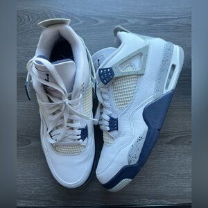 Jordan 4 Retro Midnight Navy Mens Size 12M No Box Pre-owned Excellent Condition